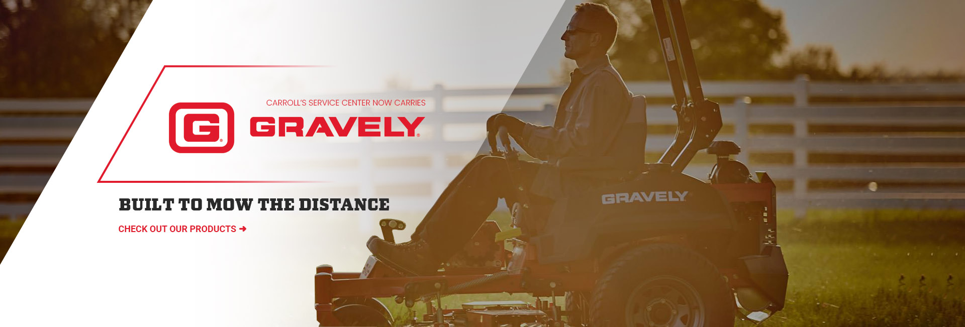 Gravely’s high performance commercial lawn mowers, including commercial zero turn mower, walk behind, or stand on lawn mowers in addition to the Atlas JSV UTV all at Carroll's Service Center in Dameron, MD